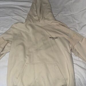 TALENTLESS Beige Hoodie for Men